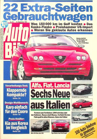 Deckblatt Auto Bild (38/1993)